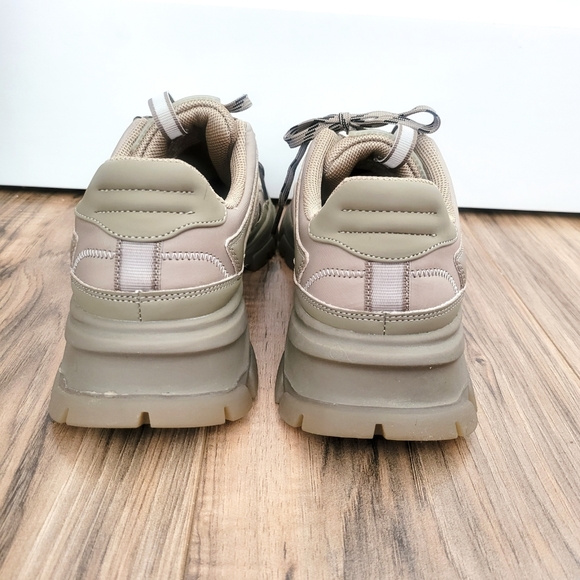 ZARA KHAKI GREEN HIKING BOOT STYLE SNEAKERS LACE UP USA 9 EU 40 BRAND NEW - Picture 13 of 14